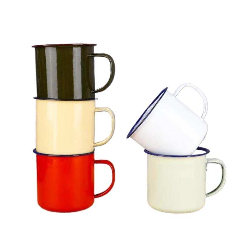 Home Office Logo - 【M】Enamel Drinking Mugs Multiple Color Size