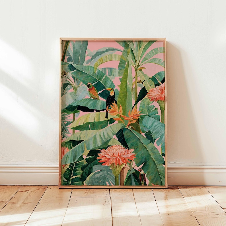 1pc Retro Tropical Canvas Post - огляд і ціна Home Office Or