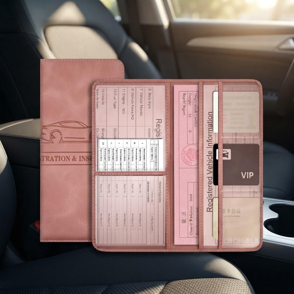 PU Leather Car Registration In - огляд і ціна Document Holder Stand